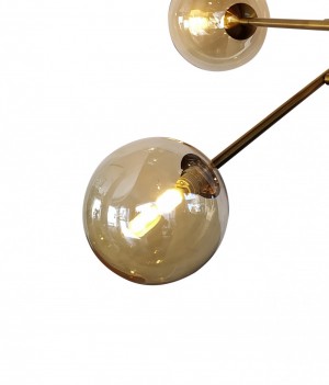 Pendente Jabuticaba Ouro com Cúpulas em Vidro Âmbar - 