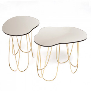 Mesa Lateral Leather Edition VML6284 - Produto Sob Encomenda - Villeart Móveis - 