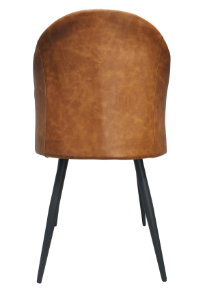 Cadeira Loiuse Base Marrom e Tecido Linho Cru - Rivatti Móveis - 