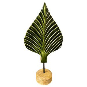 Escultura Folha - Madeira P - 