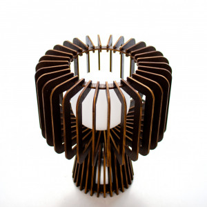 Abajur Bonsai Nogueira com Vidro - 