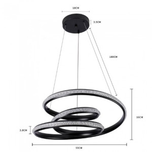 Pendente Led Kile  Cristal - Nordecor - 