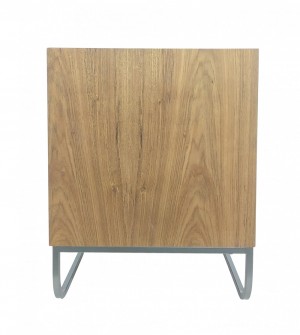 Gaveiteiro 2 Gavetas em Madeira com Base em Metal - 