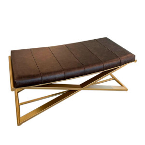 Puff Pietro - Couro Natural