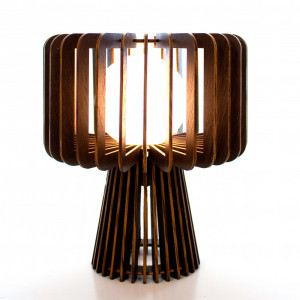 Abajur Bonsai Nogueira com Vidro - 