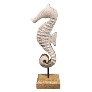 Escultura Cavalo Marinho - Madeira