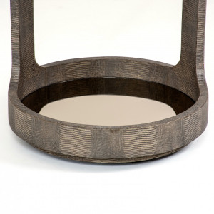 Mesa Lateral Leather Edition VML6249 - Produto Sob Encomenda - Villeart Móveis - 