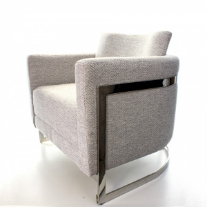 Poltrona Malbec Inox Polido - Bel Metais - 