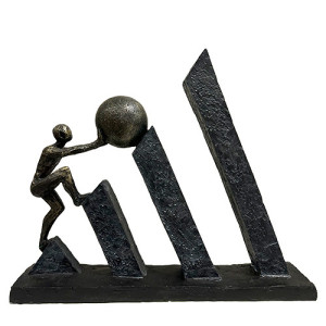 Escultura Homem Subindo e Bola