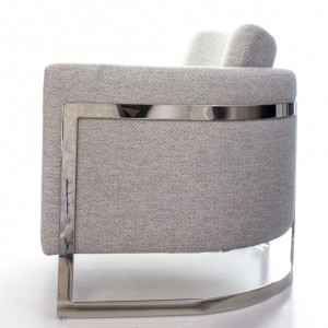 Poltrona Malbec Inox Polido - Bel Metais - 