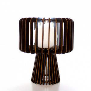 Abajur Bonsai Nogueira com Vidro