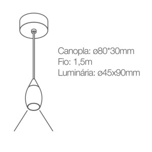 Pendente Mini Drop - Romalux - Produto Sob Encomenda - 