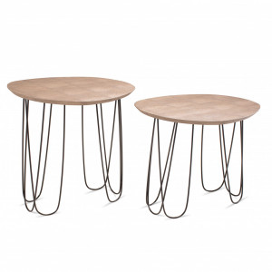 Mesa Lateral Leather Edition VML6286 - Produto Sob Encomenda - Villeart Móveis - 