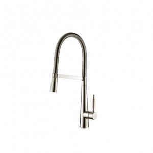 Misturador Monocomando com Mangueira Aço Escovado - LX6008NB - 