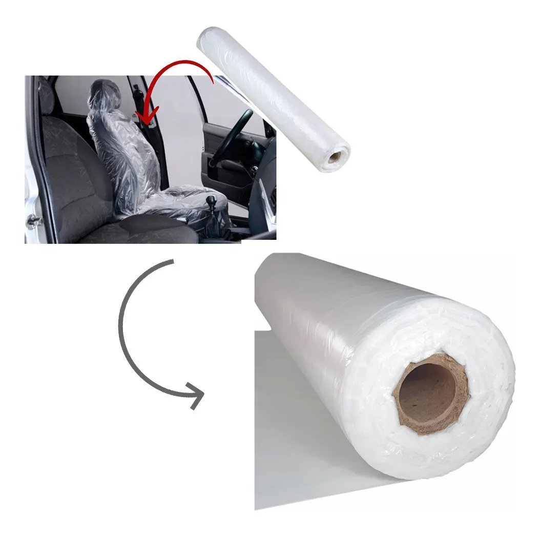 Bobina Capa De Banco Descartável Transparente - 