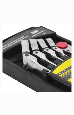 Jogo Chave Combinada Com Catraca Articulada 5 Peças - Eda Profissional 9NY - Jogo Chave Combinada Com Catraca Articulada 5 Peças - Eda Profissional 9NY 2