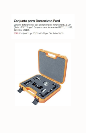 Conjunto Para Sincronismo FORD dos Motores Ford 1.5 12V (3 cil.) TiVCT  Dragon- Raven 121503 - Conjunto Para Sincronismo FORD dos Motores Ford 1.5 12V (3 cil.) TiVCT Dragon- Raven 121503 3