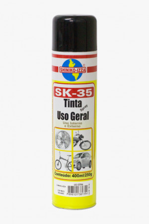 Tinta Spray Preto Fosco - Uso Geral - 400ml - 