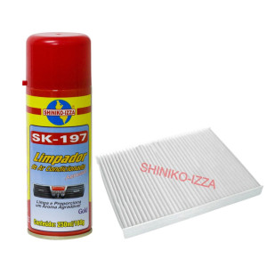 Kit Higienizador e Filtro de Cabine do Ar Condicionado Ford New Fiesta 2010 - New Ecosport 2013 -Novo Ka 2014 - 