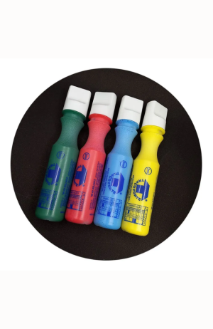 Marcador Industrial  Traço  Forte  KIT Com  4 Cores-Verde- Amarelo-Azul -Vermelho - Marcador Industrial Traço Forte KIT Com 4 Cores-Verde- Amarelo-Azul -Vermelho 2