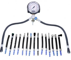 Teste de Pressão de Bomba de Combustível Manômetro de Aço Inox e 17 Mangueiras - -KA-015.17  - Kitest - 