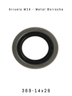Arruela M14  Metal Borracha - 