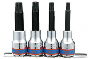 Jogo De Soquete Multidentado Longo Com Encaixe 1/2 De 4 Peças - King Tony - 