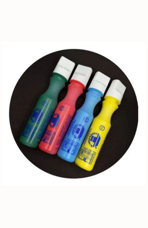 Marcador Industrial  Traço  Forte  KIT Com  4 Cores-Verde- Amarelo-Azul -Vermelho - Marcador Industrial Traço Forte KIT Com 4 Cores-Verde- Amarelo-Azul -Vermelho 4