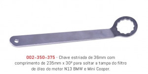 Chave Estriada 36mm para Soltar a Tampa do Filtro de Óleo do Motor N13- BMW / Mini Cooper- CR 375 - 