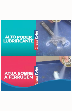 Kit com 6 Pçs do Óleo Desengripante Spray Chemi Color Lub 300ml - Kit com 6 Pçs do Óleo Desengripante Spray Chemi Color Lub 300ml 2
