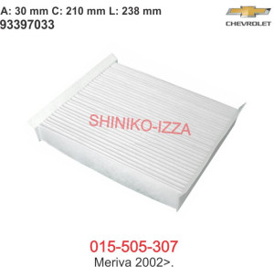 Filtro de Cabine do Ar Condicionado GM Meriva 2002 em Diante - 