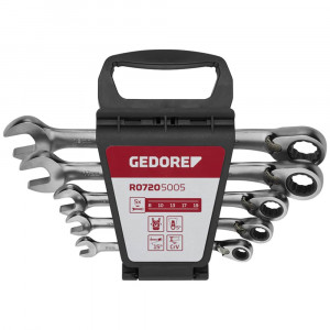 Jogo De Chave Combinada Com Catraca Reversível Com Inclinação De 15º 5 pçs (8, 10, 13, 17 e 19mm) Gedore Red 3300872