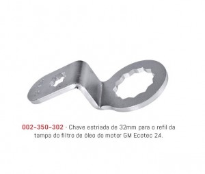Chave Estriada 32mm para o Refil da Tampa do Filtro de Óleo do Motor Ecotec 2.4- CR 302- CR Ferramenta - 