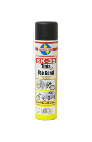 Tinta Spray Preto Fosco - Uso Geral - 400ml