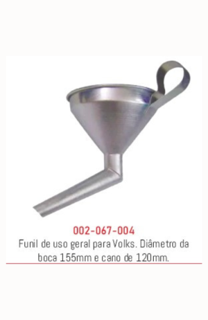 Funil de Uso Geral para Volks. Diâmetro da Boca 155mm e Cano de 120mm. - Funil de Uso Geral Para Volks. Diâmetro da Boca 155mm e cano de 120mm 2