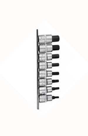 Jogo De Soquetes Torx Macho Curto 1/2 Com 7 peças - Jogo De Soquetes Torx Macho Curto 1/2 Com 7 peças 2