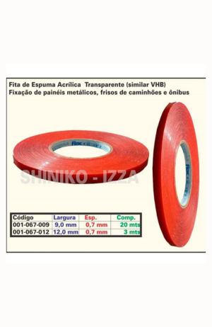 Fita Dupla Face Transparente 9mm x 20 metros- Saint Gobain - Fita Dupla Face Transparente 9mm x 20 metros- Saint Gobain 2