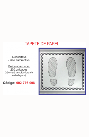 Tapete de Papel  Tamanho Universal  De  Carros Convencionais à Caminhões- Embalagem com 200 Unidades - Tapete de Papel Tamanho Universal De Carros Convencionais à Caminhões- Embalagem com 200 Unidades 3