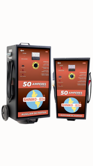 Carregador de Bateria 50 A com Auxiliar de Partida