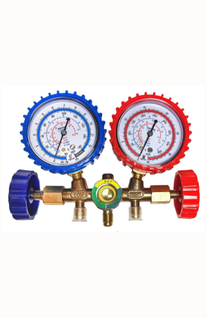 Kit Manifold Vulkan R12 R22 R134A R404A Com Engates e Mangueiras 1,50 mts - VLD-60G Ar Condicionado e Refrigeração - Kit Manifold Vulkan R12 R22 R134A R404A Com Engates e Mangueiras 1,50 mts - VLD-60G Ar Condicionado e Refrigeração 2