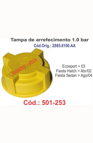 Tampa de Arrefecimento 1.0 bar Ecosport - Fiesta Hatch e Sedan - Tampa de Arrefecimento 1.0 bar Ecosport - Fiesta Hatch e Sedan 2