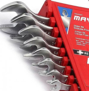 Jogo de Chave Fixa 6 a 22 mm 8 Peças- Mayle - 
