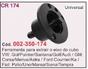 Ferramenta para extrair eixo do Cubo - Gol/Meriva/Astra/Corsa//Ka/Palio/Uno/Marea/Siena/Golf/Audi/   - CR Ferramentas - CR 174 - 