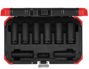 Jogo de Soquetes Sextavado de Impacto Longo Encaixe  1/2 com 8 pçs -GEDORE RED - 