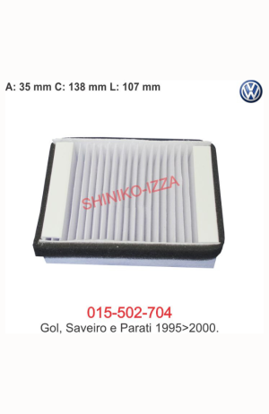 Filtro de Cabine do Ar Condicionado Volkswagen  Gol- Saveiro e Parati - Filtro de Cabine do Ar Condicionado Volkswagen Gol- Saveiro e Parati 2