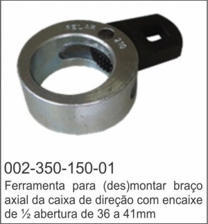 Ferramenta para Desmontar Braço Axial Caixa de Direção Com Encaixe de 1/2, abertura de 36 a 41mm - CR 150 A - 
