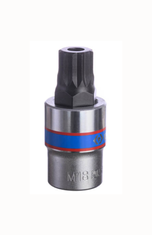 Chave Soquete  Multidentada  M18 Com Guia  – 1/2″ 18mm Para Bujão De Óleo De Câmbio VW Golf, Passat, Polo.- king tony