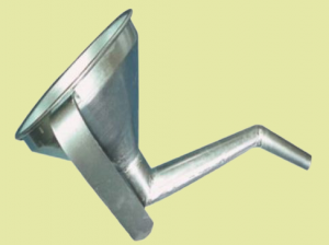 Funil de Uso Geral 2 Curvas. Para Volks Álcool. Boca 155mm, Cano 150mm  e Curva 60mm Lubefer LUB-62 - 