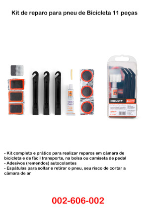 Kit de Reparo para Pneu de Bicicleta 11 peças- Robust