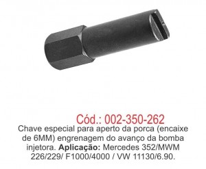 Chave para Aperto da Porca de Engrenagem 6 mm - CR Ferramentas -CR-262 - 